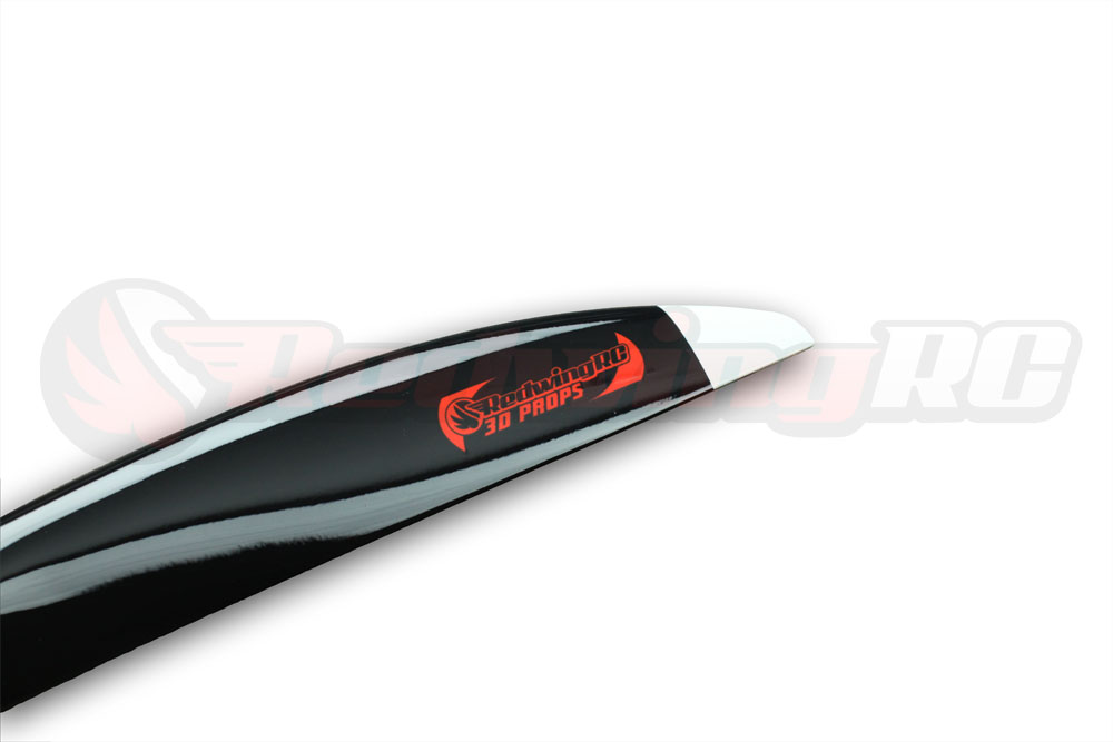 Painted Redwing RC 3D Propeller - BLACK w/WHITE