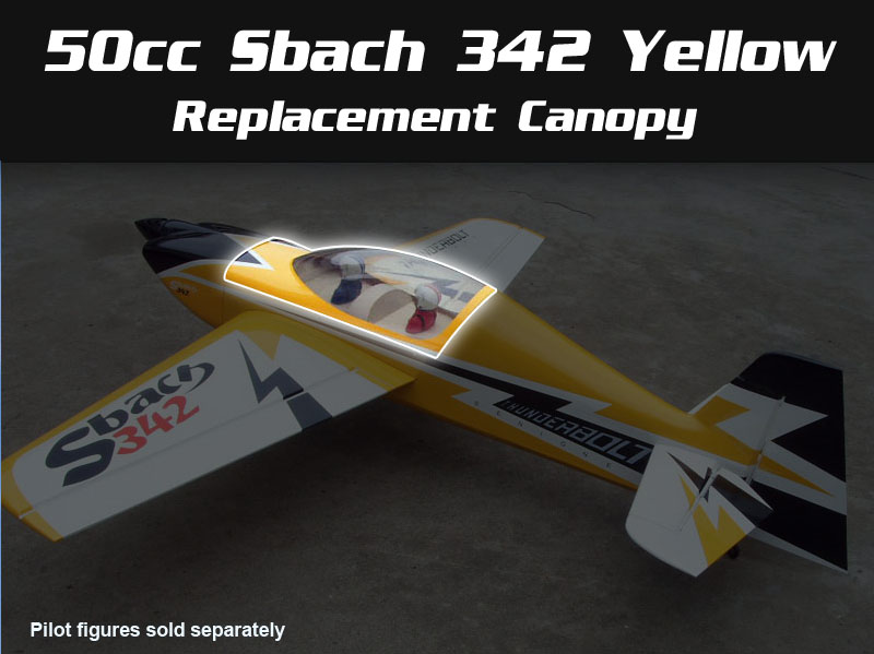 Replacement Canopy for the 50cc Sbach 342 Yellow Lightning Bolt Scheme
