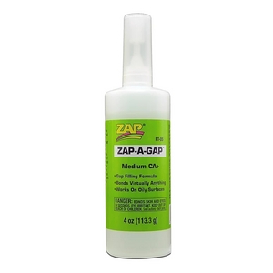 Zap-A-Gap CA+ Glue 4oz 2oz and 1oz (Green Label)