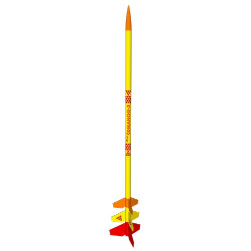 Comanche-3 Model Rocket Kit, Skill Level 3 