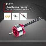 3S Indoor Foamie Power Pack 1908-2050KV Brushless Motor, ESC, and Prop Adapter Combo