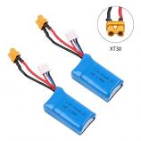 400mAh 2S 7.4V 30C LiPo Battery Pack with XT30 Connector for 2S Brushless Whoop (2pcs)