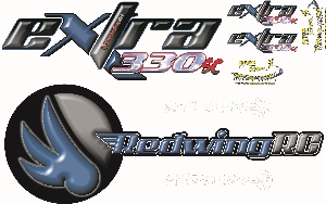 30cc Extra 330- BLUE Graphics Set