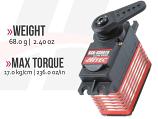 HiTec HSB-9360TH High Speed, Brushless, Titanium Gear Servo (17kg/236oz 0.06sec@7.4V)