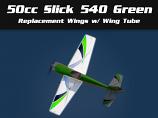 Replacement Wings for the 50cc Slick 540 (Green & White Scheme) 