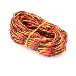 5M (16') JR High Grade 20 AWG Servo Extension Wire (Twisted Orange, Red, Brown) 
