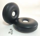 5.5" Big Smooth Surface Tundra Style Rubber Foam Wheel for RC Airplane (2pcs - 3.7 mm or 4.2mm Hole/axle)