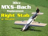 30cc Black MXS Bach Replacement Right Stab w/ Elevator