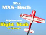 30cc Red MXS Bach Replacement Right Stab w/ Elevator