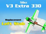 50cc V3 Green Extra 330 Replacement Left Stab w/ Elevator