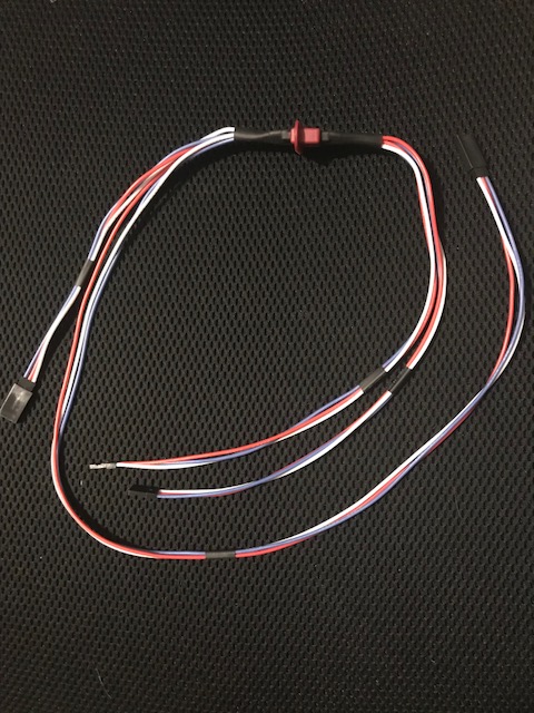 MPX Dual Servo Harness 12" Male 8"-24" Staggered Female (2 Channels 1 Plug) 20 AWG 